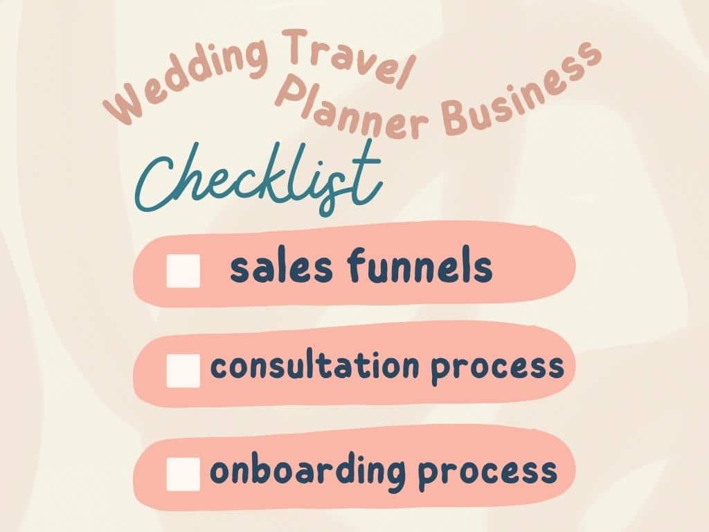 wedding travel planner business checklist